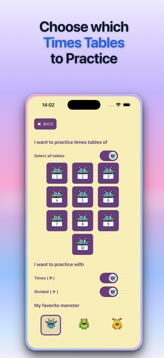 Monsty: Practice Times Tables screenshot 2