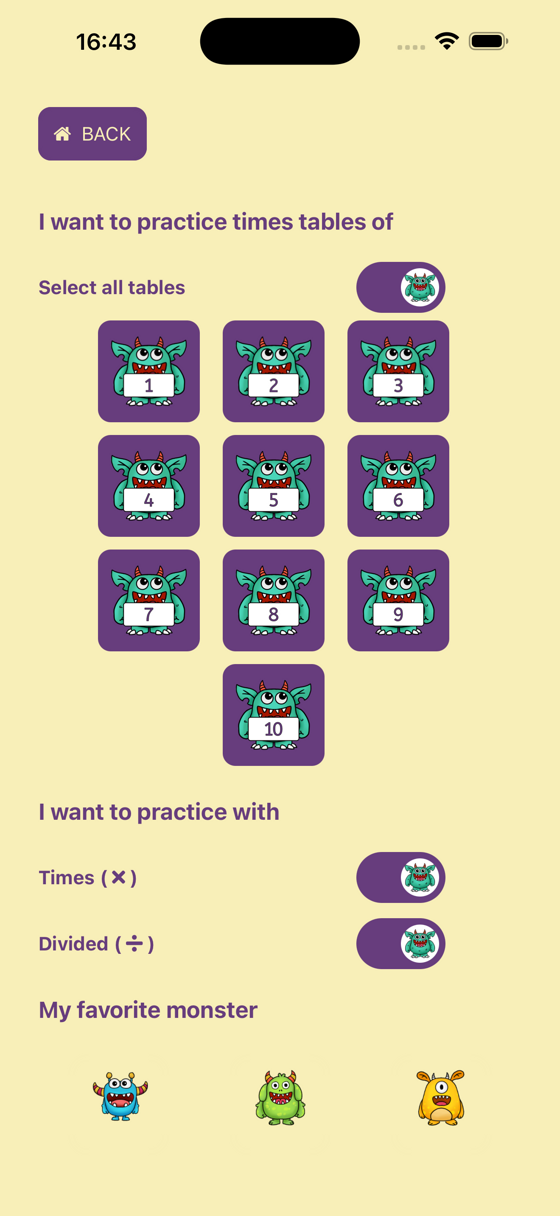 Monsty: Practice Times Tables screenshot 2