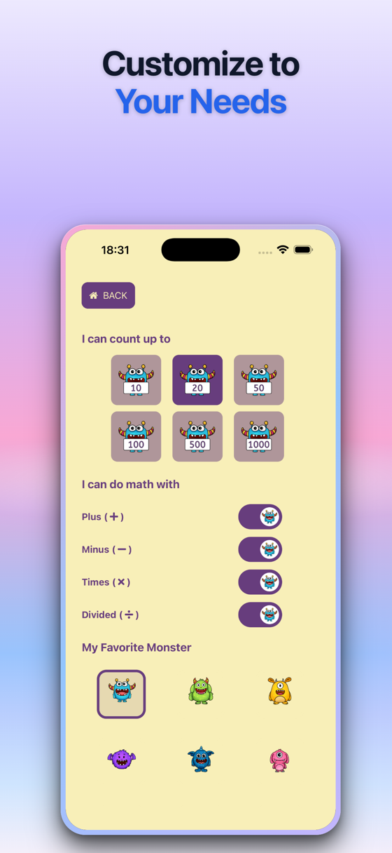 Monsty: Let's Practice Math screenshot 2
