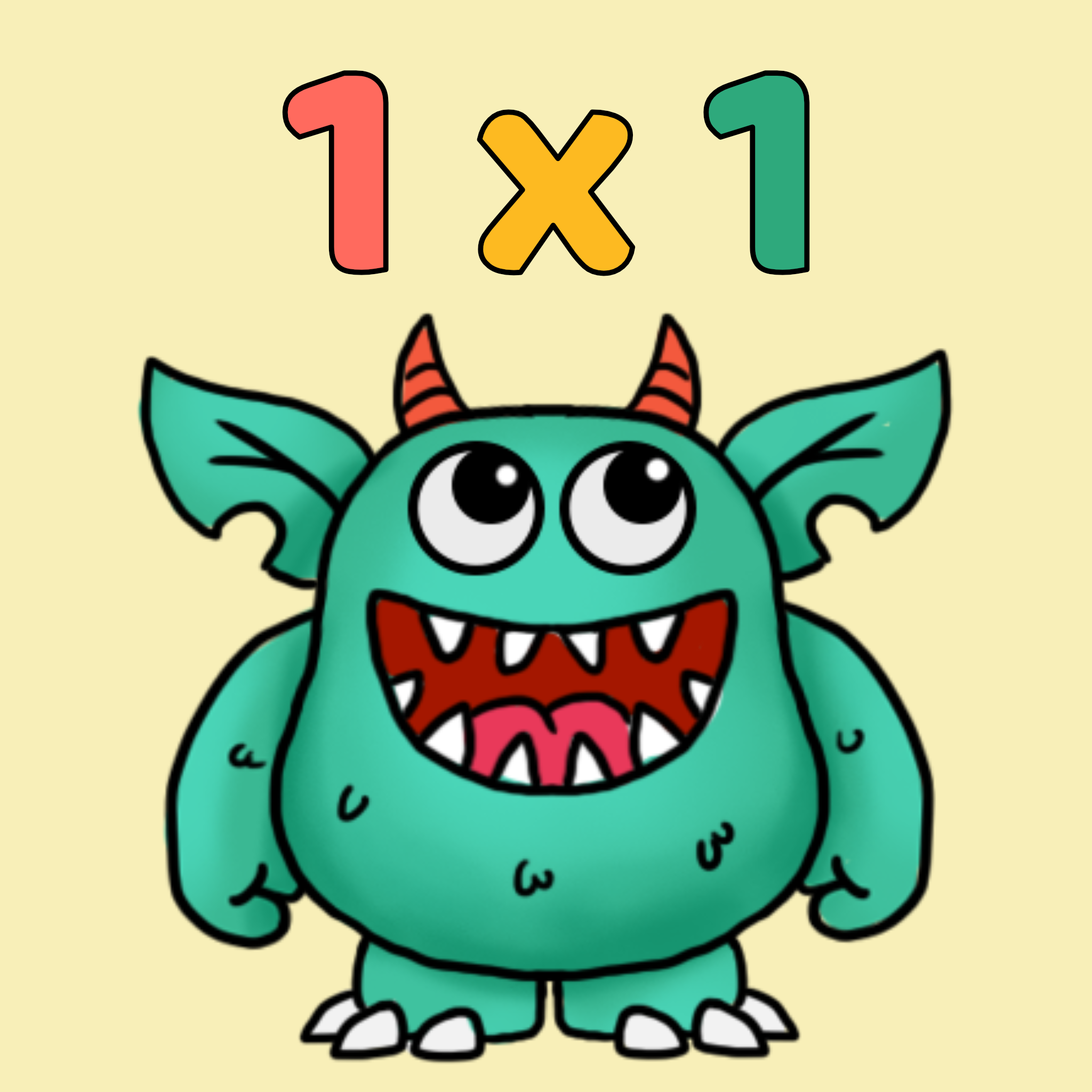 The logo of Monsty: Practice Times Tables